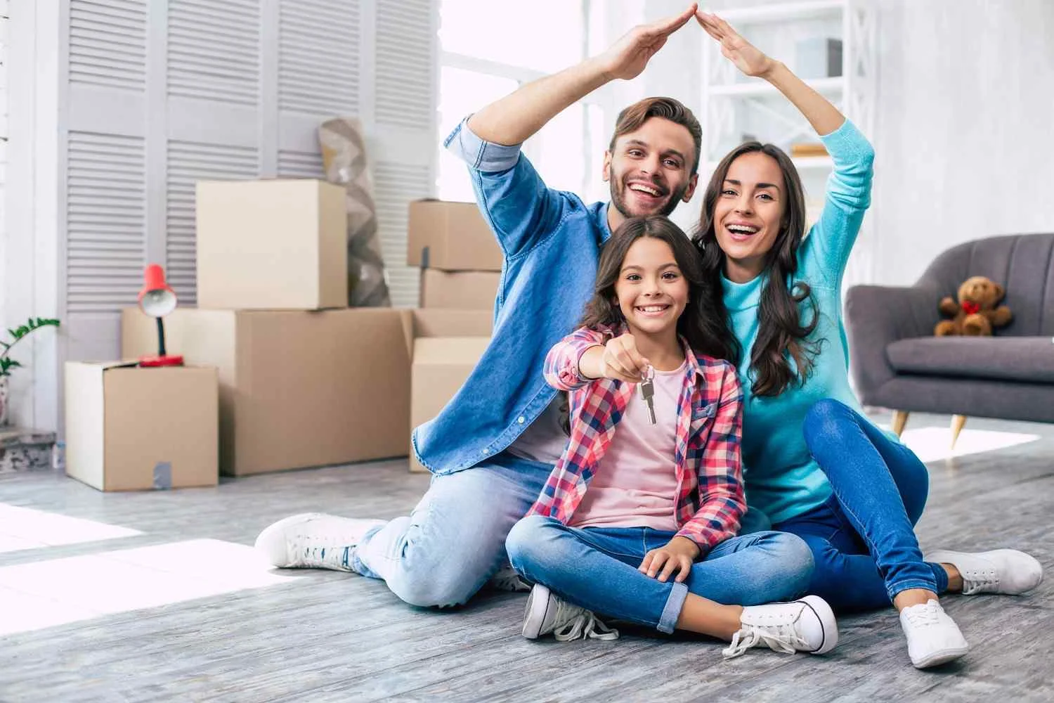 Happy homeowners